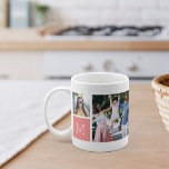 Coole einfache Fotomaterial und Monogramm Kaffeetasse<br><div class="desc">Erstellen Sie mit dieser phantastischen Tasse mit Monogramm Foto Collage Ihre ganz eigenen coolen Sake Ihrer Lieblings-Erinnerungen, Hochzeiten Fotos oder Urlaubsschnaps! Dieses einfache Design setzt 4 Ihrer Lieblings-Instagram-Schnappschüsse vorne und in der Mitte, zusammen mit einem Single Initial-Monogramm auf jeder Seite. Mit vier quadratischen Fotos von Freunden, Kindern, Enkelkindern, Haustieren oder...</div>