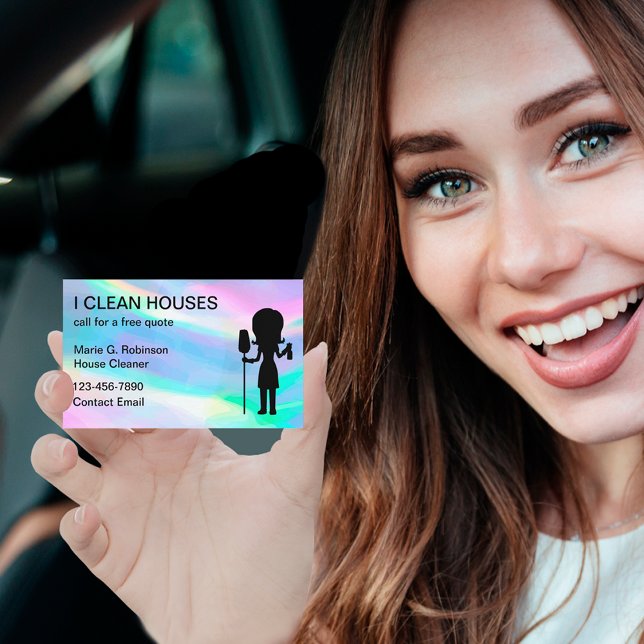 Coole Einfache Hausreinigung Haushaltkarten Visitenkarte (Von Creator hochgeladen)