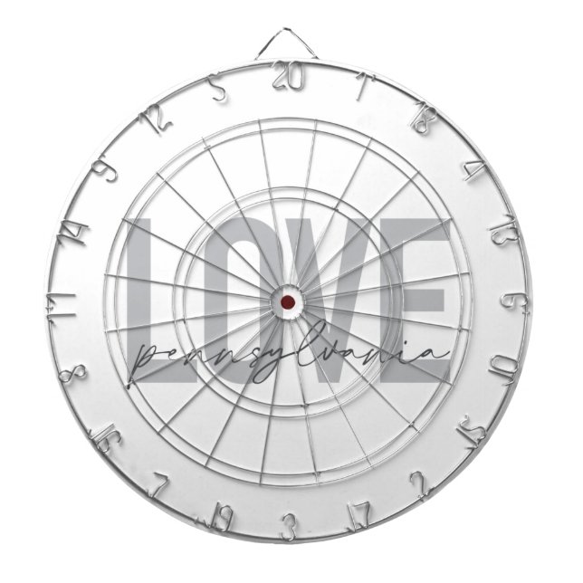 Coole, einfache, moderne Design Liebe Pennsylvania Dartscheibe (vorne)