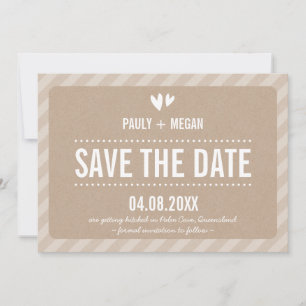 COOLE EINFACHE SAVE THE DATE schlichte Art Weiß
