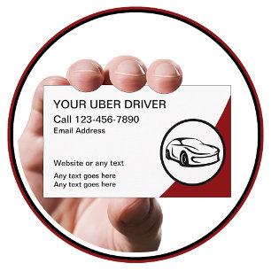 Coole einfache Uber-Fahrer Visitenkarten Visitenkarte