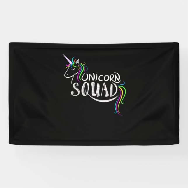 Coole Einhornscheibe _ Funny Magical Reitteam Banner (Horizontal)