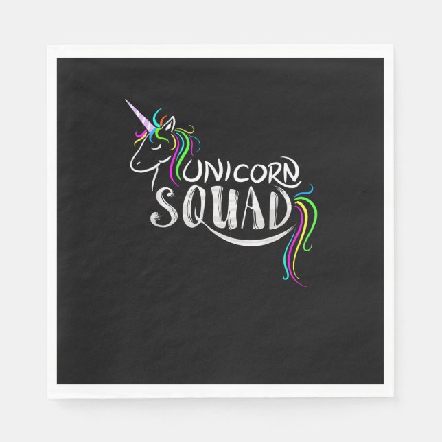 Coole Einhornscheibe _ Funny Magical Reitteam Serviette (Vorderseite)