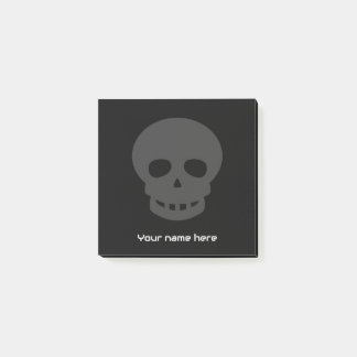 Coole einzigartige Goth Skull Grau Schwarz Post-it Klebezettel