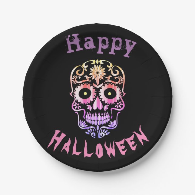 Coole, einzigartige Halloween-Party-Teller Pappteller (Vorderseite)