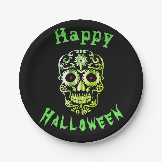 Coole, einzigartige Halloween-Party-Teller Pappteller (Vorderseite)