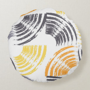 Coole, einzigartige, trendige, bunte Pinselstriche Rundes Kissen
