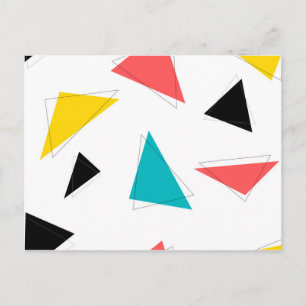 Coole, einzigartige, trendige, bunte, urbane Dreie Postkarte