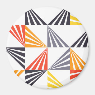 Coole, einzigartige, trendige, urbane, bunte Dreie Magnet