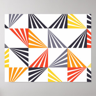 Coole, einzigartige, trendige, urbane, bunte Dreie Poster