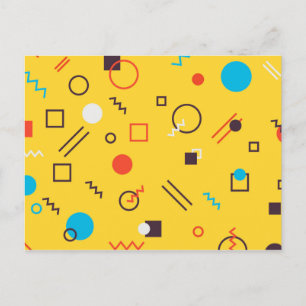 Coole, einzigartige, trendige, urbane geometrische postkarte