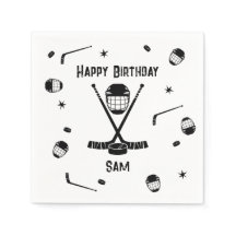 Coole Eishockey Black und White Birthday Party