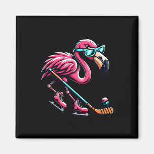 Coole Eishockey Flamingo Shades Stil Magnet