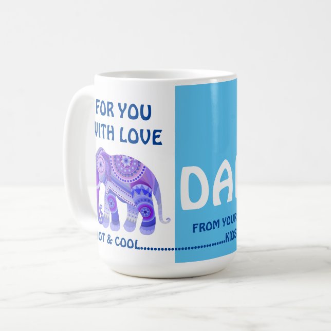 COOLE ELEFANG ZUM VATER - KAFFEE-TASSE KAFFEETASSE (Vorderseite Links)