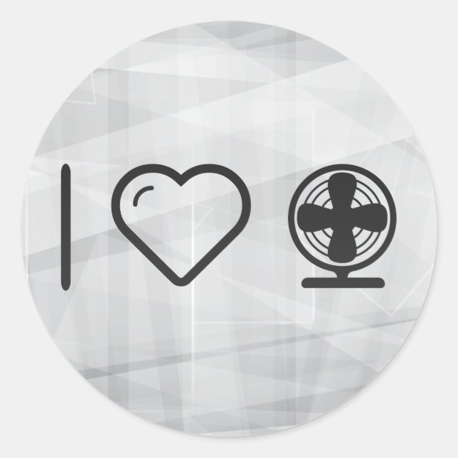 Coole elektrische Lüfter Runder Aufkleber (Vorderseite)