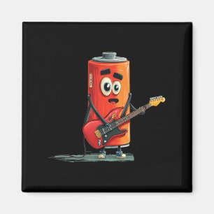 Coole Energie-Batterie mit Gitarre für Rockn Roll Magnet