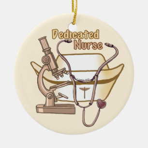 Coole engagierte Krankenschwester Keramik Ornament