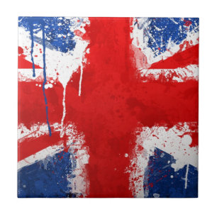 Coole englische Flagge Fliese