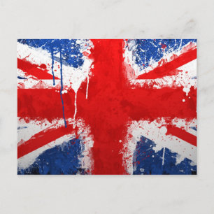Coole englische Flagge Postkarte