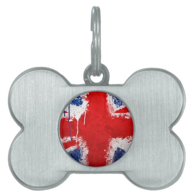 Coole englische Flagge Tiermarke (Vorderseite)