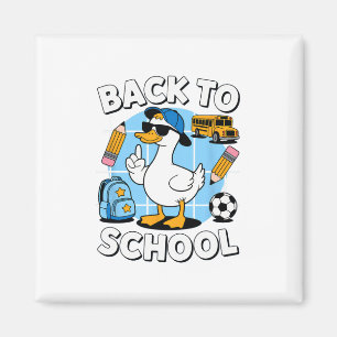 Coole Ente Zurück zur Schule-Shirt Lustiges Kinder Magnet