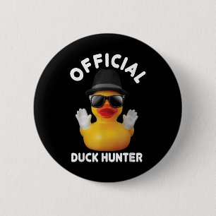 Coole Enten-Kreuzfahrtboot Lustige Gummiente Jagd Button