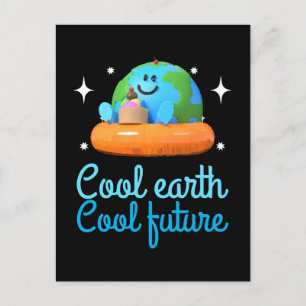 Coole Erde, Coole Zukunft - Erde Postkarte