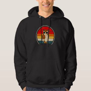 Coole Eule Retro Hoodie