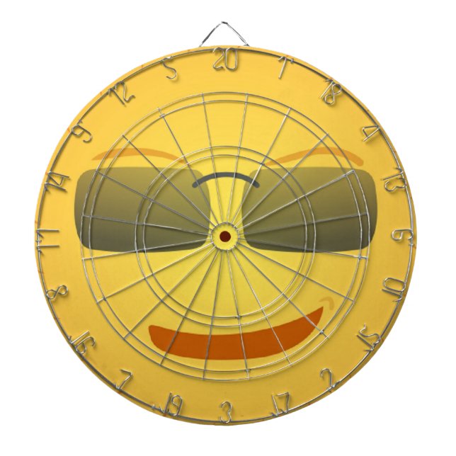 COOLE FACE DARTBOARD MIT DUNKELN DARTSCHEIBE (vorne)