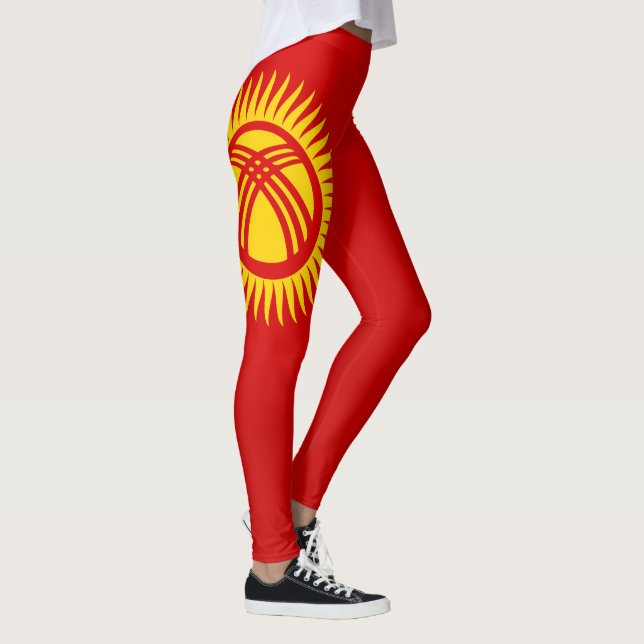 Coole Fahne Kirgisistans Leggings (Rechts)