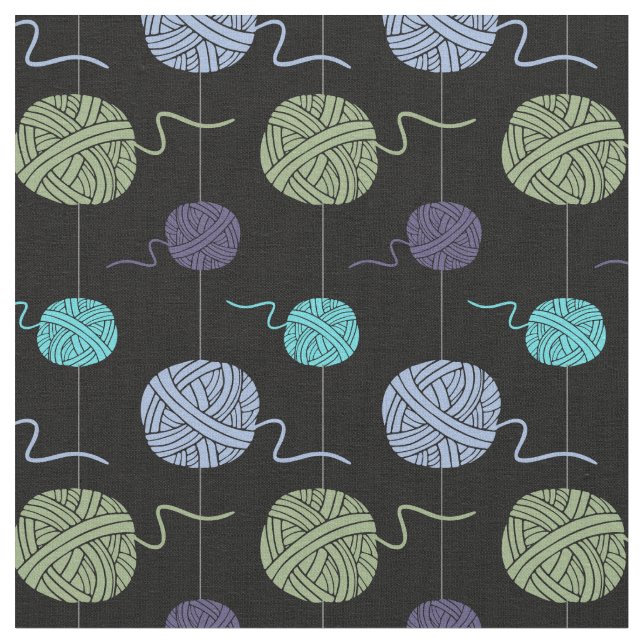 Coole Farben Garn Ball String Muster Schwarz Stoff (Nahaufnahme)