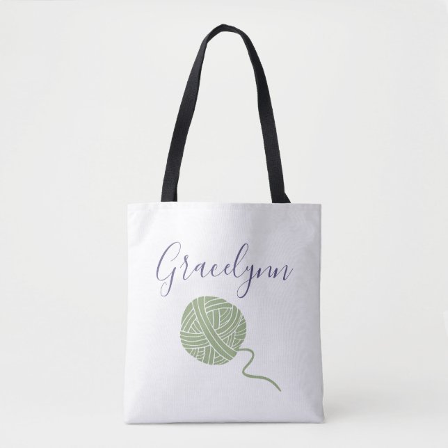 Coole Farben Garnsteinfassmuster Tasche (Vorderseite)