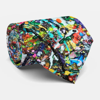 Coole Farbenfrohe Abstrakte Art Paint Spritzer Mus Krawatte