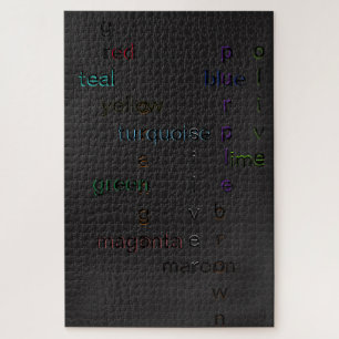 Coole, farbenfrohe, fast solide schwarze Puzzles