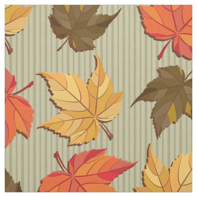 Coole, farbenfrohe Herbstblätter Nahtloses Muster Stoff (Muster)
