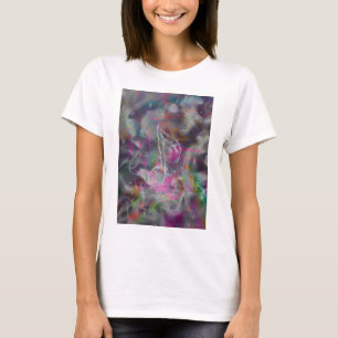 Coole, farbenfrohe Lichtraucheffekte Weiße Musikno T-Shirt