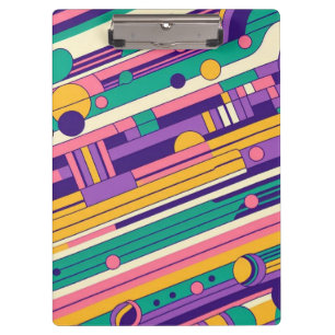 Coole, farbenfrohe Retro-Design der 80er/90er Klemmbrett