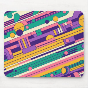 Coole, farbenfrohe Retro-Design der 80er/90er Mousepad