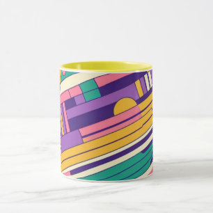 Coole, farbenfrohe Retro-Design der 80er/90er Tasse