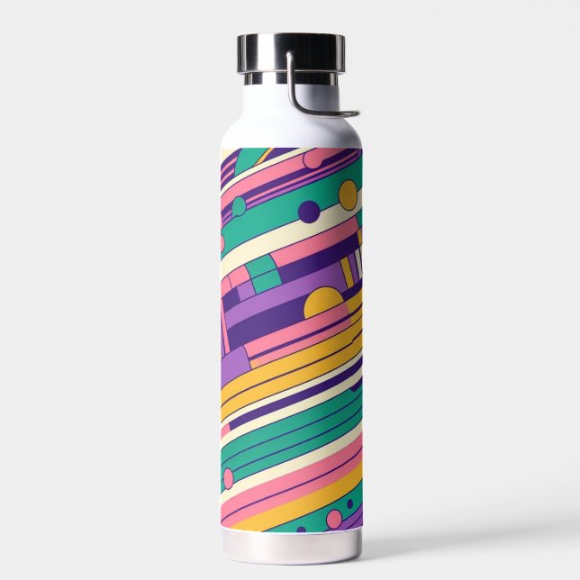 Coole, farbenfrohe Retro-Design der 80er/90er Trinkflasche (Links)
