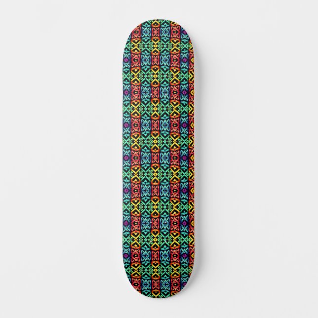 Coole Farbenfrohe Stadtstraße Kunst Graffiti Inspi Skateboard (Vorderseite)