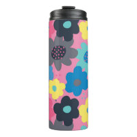 Coole Farbige Abstrakte 60er Hippie Floral Muster