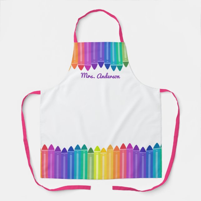Coole Farbige Kreise Personalisieren Schürze (Vorderseite)