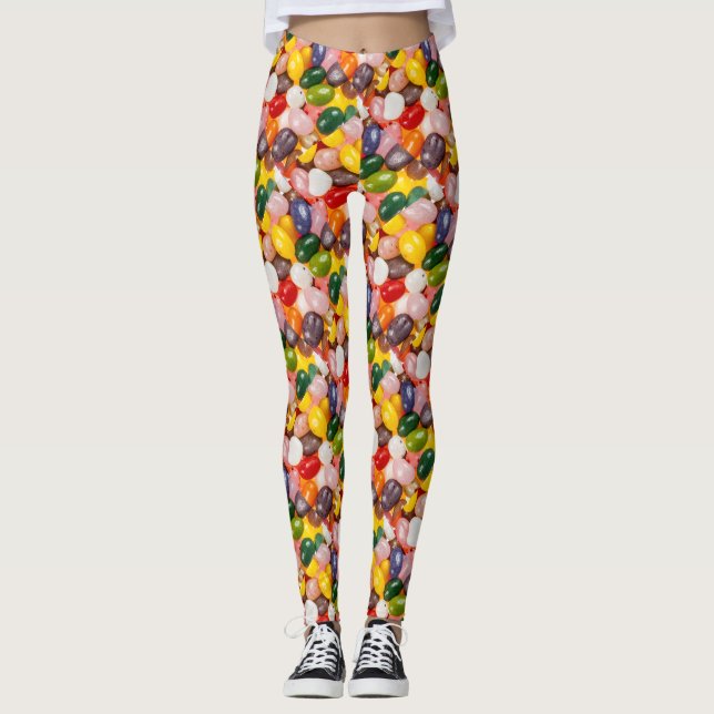 Coole, farbige Osterbohnen Leggings (Vorderseite)