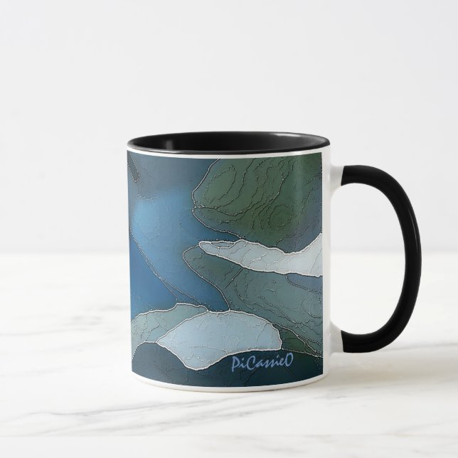 Coole Farbtöne  Tasse (Rechts)