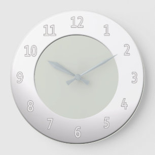Coole Farbweiße Ziffern auf weißem Rahmen Große Wanduhr
