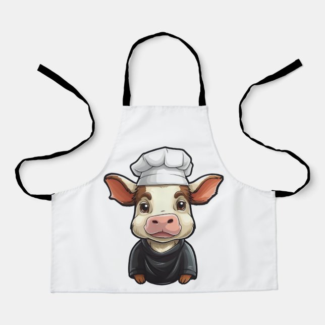 Coole Farm Tierfreude Art Niedlicher Koch Kuh Schürze (Vorderseite)