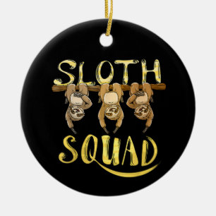 Coole Faultier-Gruppe – Lustiges Design für Liebha Keramik Ornament
