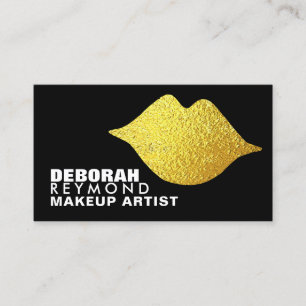 coole feminine falsche goldene Lippen Schönheits-M Visitenkarte