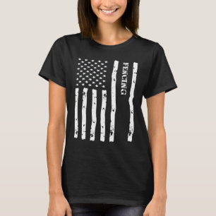 Coole Fencing Dinge Stuff Zubehör US-Flagge T-Shirt